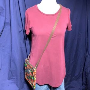 No Comment stretchy cool t-shirt w/side slits